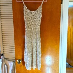 Gold crocheted dress